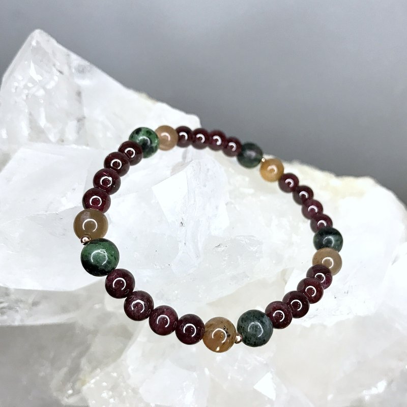 红石榴系列手串B - 手链/手环 - 水晶 红色