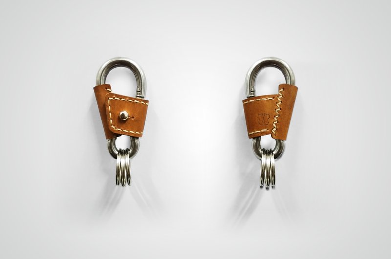 MICO 皮革爬山扣钥匙扣 - 钥匙链/钥匙包 - 真皮 咖啡色