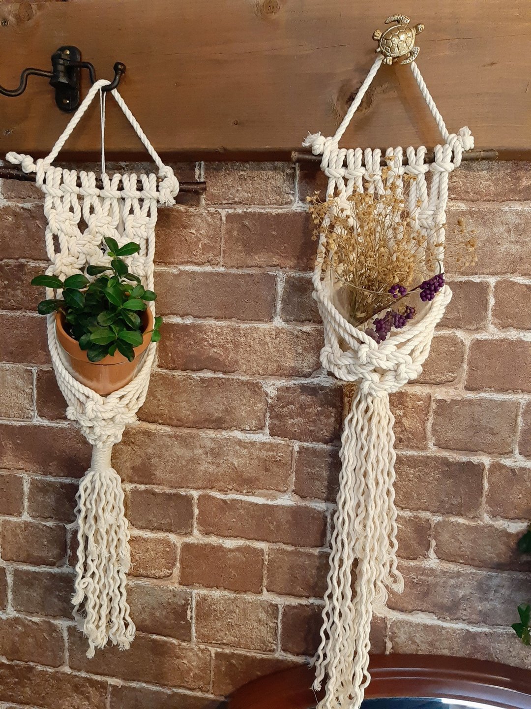 MACRAME PLANT HANGER - 墙贴/壁贴 - 棉 白色