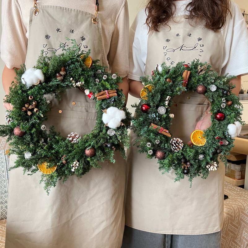 永生圣诞雪松花圈-手作体验课程 - 蜡烛/香氛 - 植物．花 