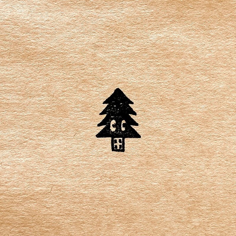 针叶树・橡皮擦印章 - 印章/印台 - 橡胶 白色