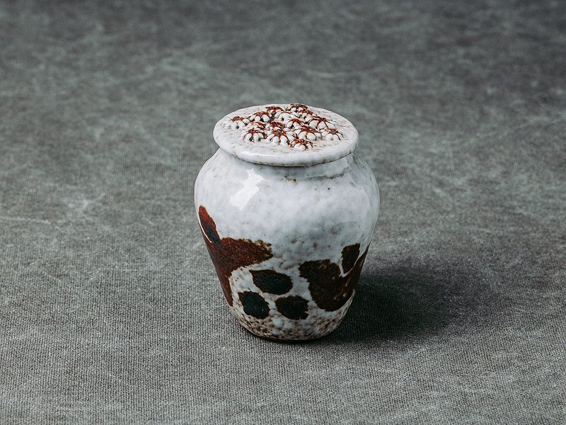 【宝来陶】印纹花漾手捏茶入 - 茶具/茶杯 - 陶 