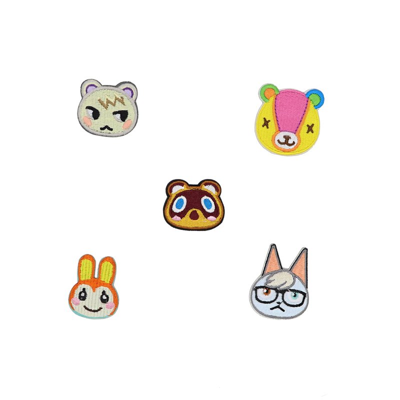 刺绣布贴可爱动森布贴纸自粘switch lite壳周边DIY贴纸可爱定制 - 数码小物 - 其他材质 