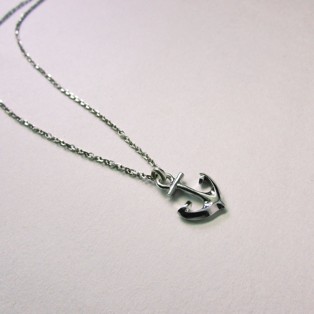 anchor necklace_船锚项链 | 925银 限量 设计师手作 - 项链 - 银 银色
