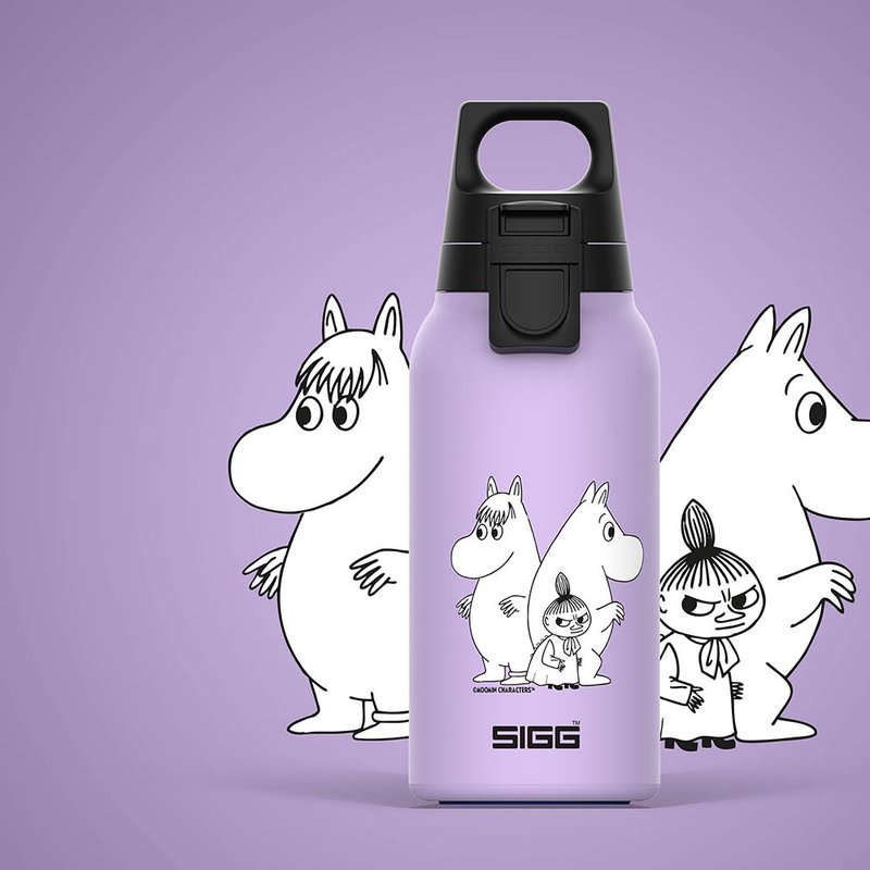 瑞士百年SIGG x Moomin 轻量保温瓶 330ml - 噜噜米来逗阵 - 保温瓶/保温杯 - 不锈钢 紫色