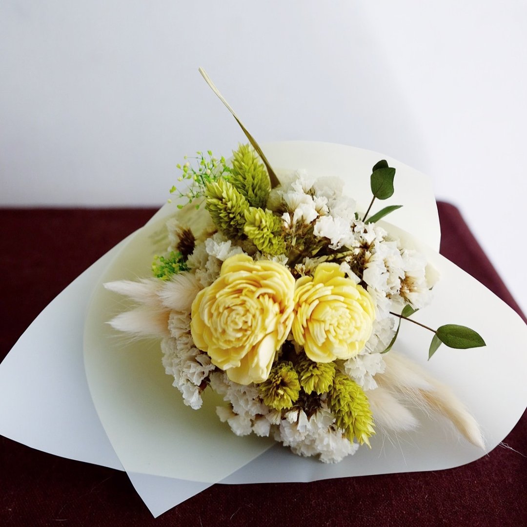 还是向往天堂 - 干燥小花束（黄色） Dried flower little bouquet (yellow) - 植栽/盆栽 - 植物．花 黄色