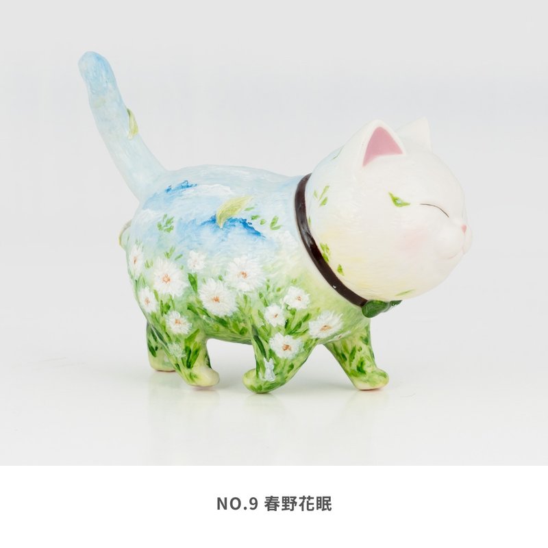 名画水彩手绘猫咪公仔【花园系列】 - 摆饰 - 塑料 多色
