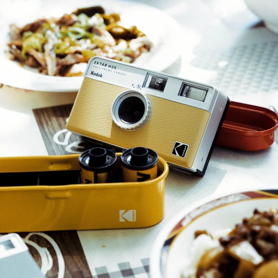 【Kodak 柯达】底片相机 Kodak Ektar H35 沙色 半格机+随机底片 - 相机 - 塑料 黄色