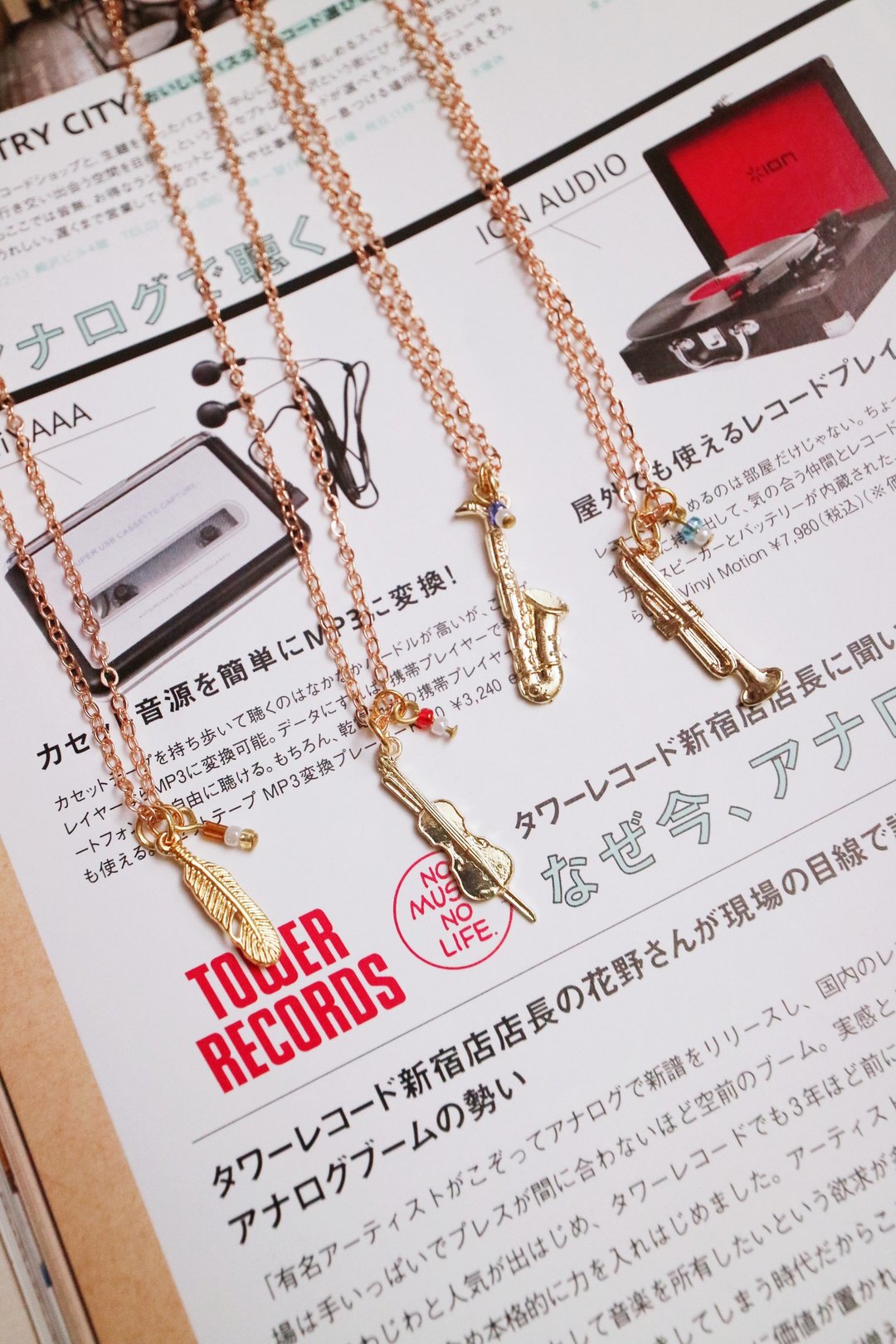 【小号项链】手作质感 项链 Trumpet 礼物纪念收藏 9色 定制搭配 - 项链 - 玫瑰金 
