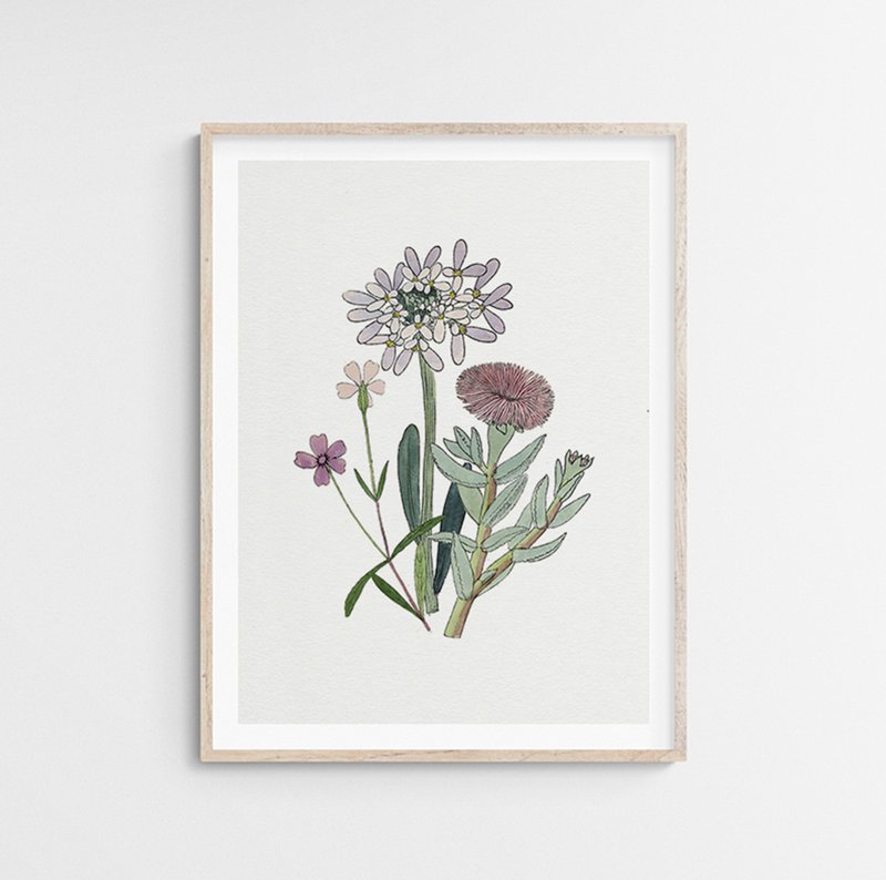 Christmas Gift WrappingBotanic art print, Poster art for interior decoration Rom - 海报/装饰画/版画 - 纸 绿色