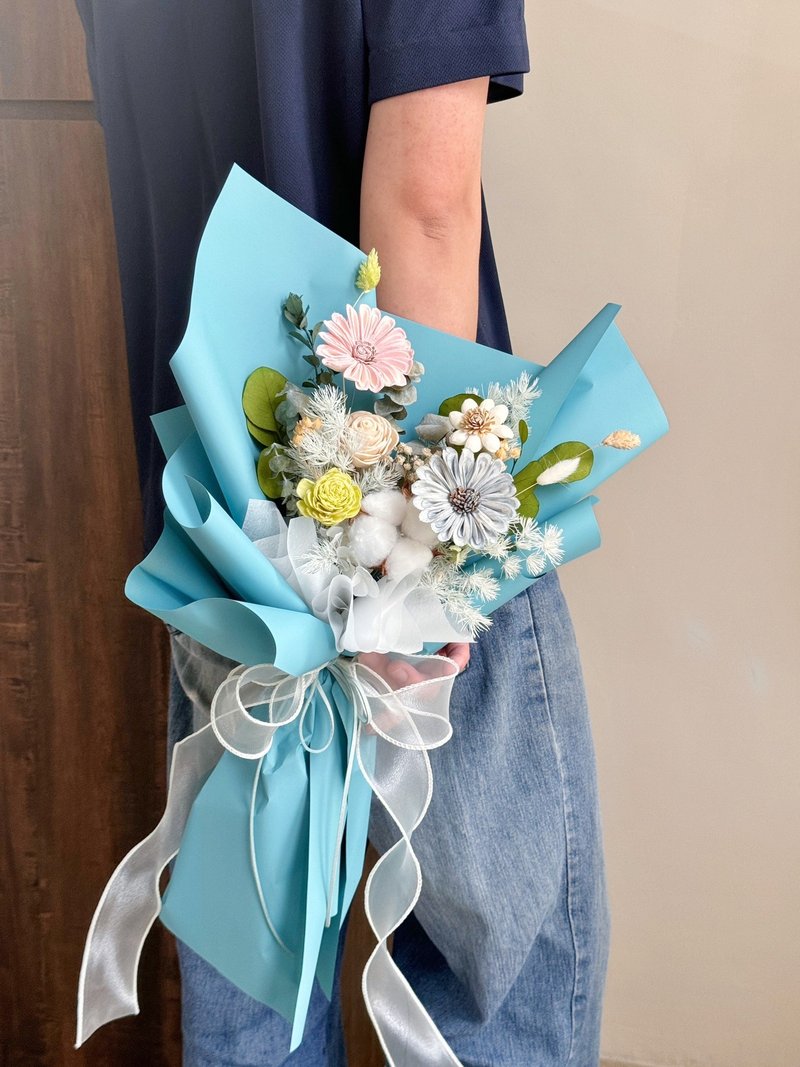 海洋之诗 干燥花束 毕业花束 - 干燥花/捧花 - 植物．花 蓝色