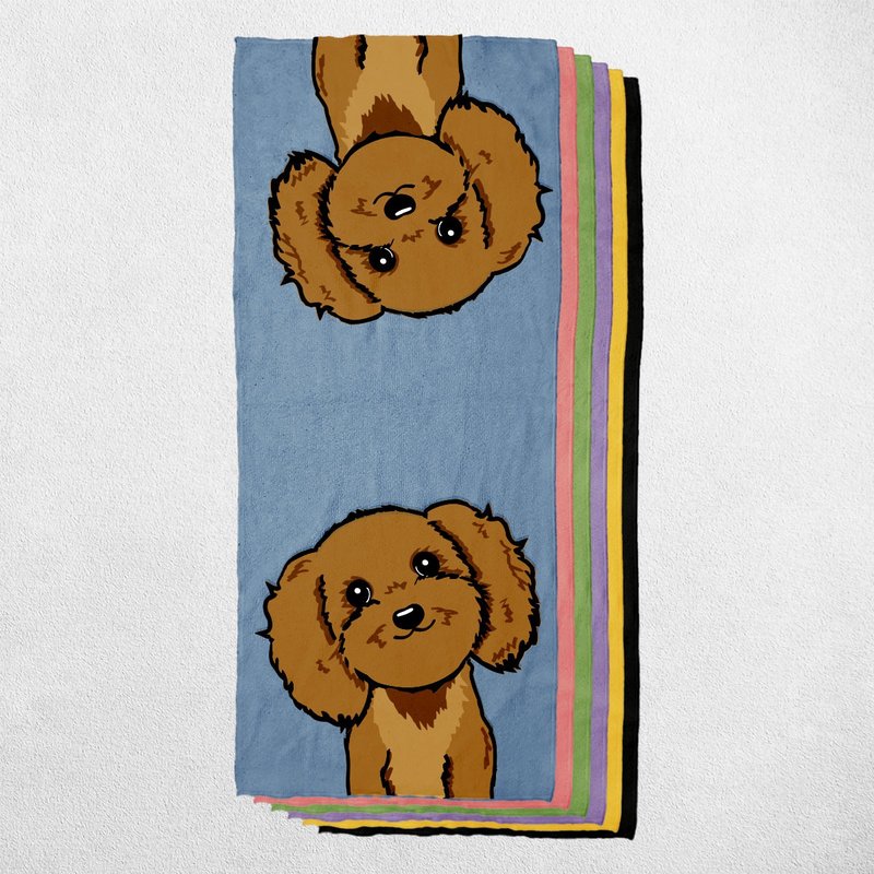 贵宾犬 4毛色 宠物犬猫图样 毛巾/方巾/运动毛巾 多图样可选 - 清洁/美容 - 棉．麻 多色