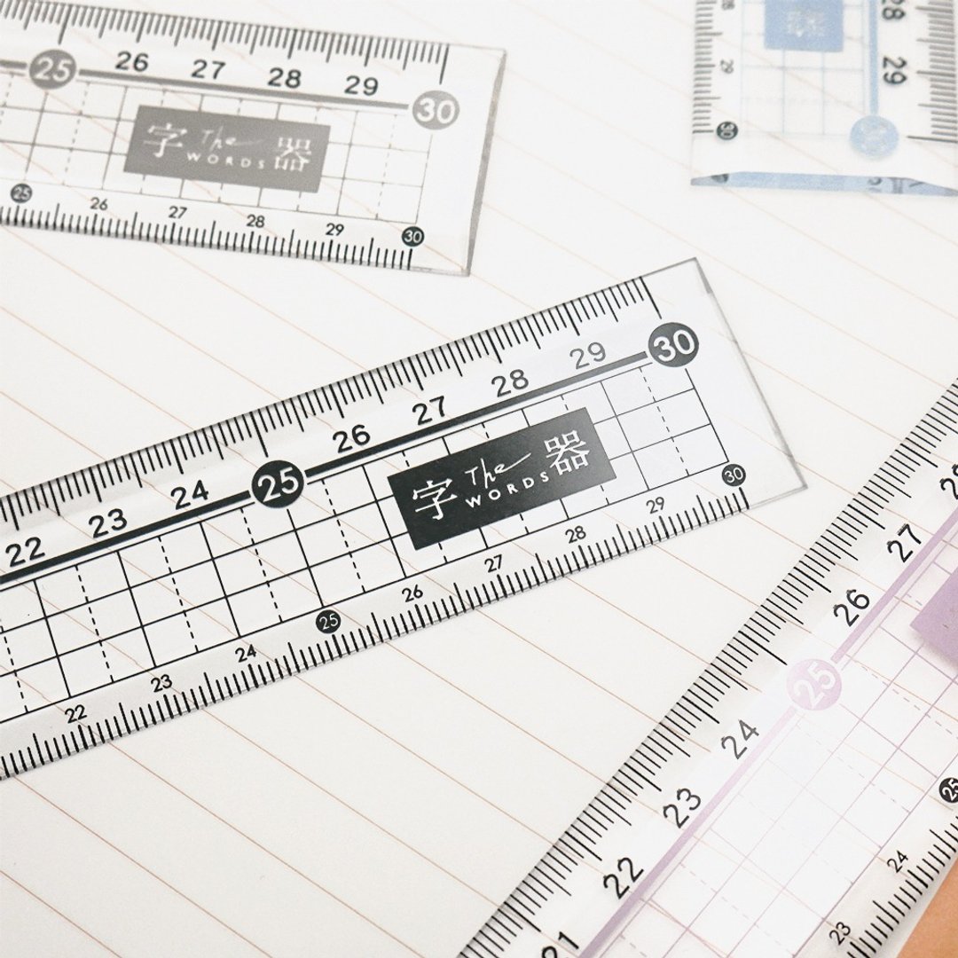 字器 - 方格尺(30cm)。JR-74。测量绘图 - 其他书写用品 - 塑料 