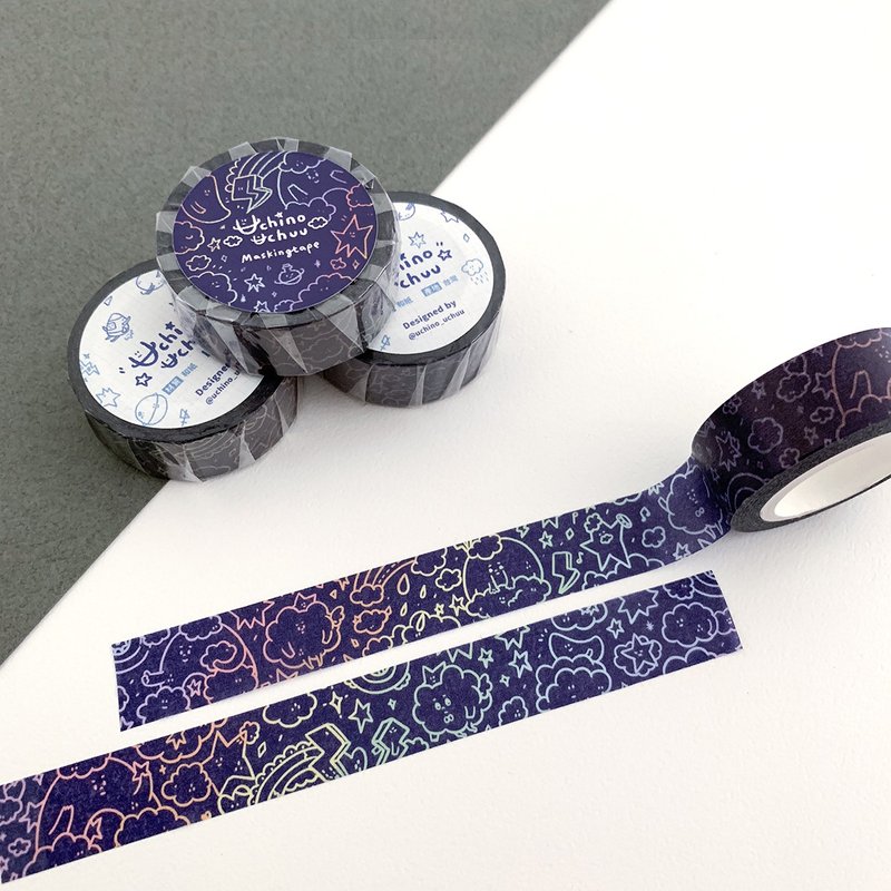 彩虹星云 - 宇宙蓝 / 纸胶带 - 纸胶带 - 纸 蓝色