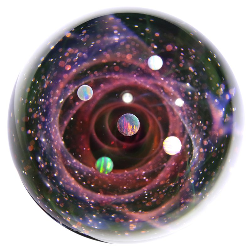 53mm 宇宙玻璃球摆设 no.M193 - 摆饰 - 玻璃 紫色