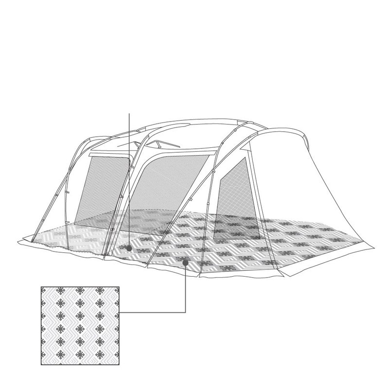 预购【Outdoorbase】Skypainter 彩绘天空帐4D帐篷专用地布-23182 - 露营用品 - 其他材质 银色