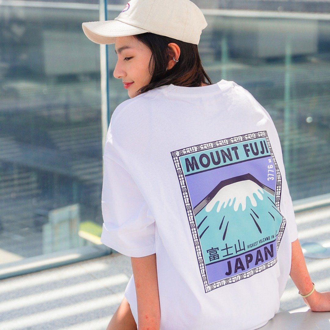 【CREEPS】Mount Fuji V5 宽松重磅印花T恤 210g - 男装上衣/T 恤 - 棉 多色
