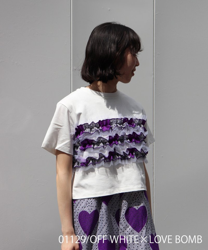 AFRICA 背心套装风 T 恤 - 女装 T 恤 - 棉．麻 白色