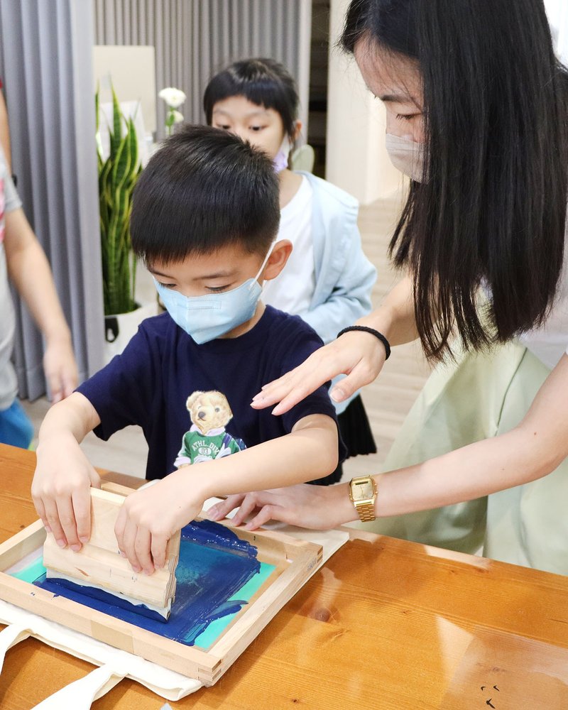 【体验】台北体验课程/亲子活动/绢印制版印刷 - 其他 - 棉．麻 