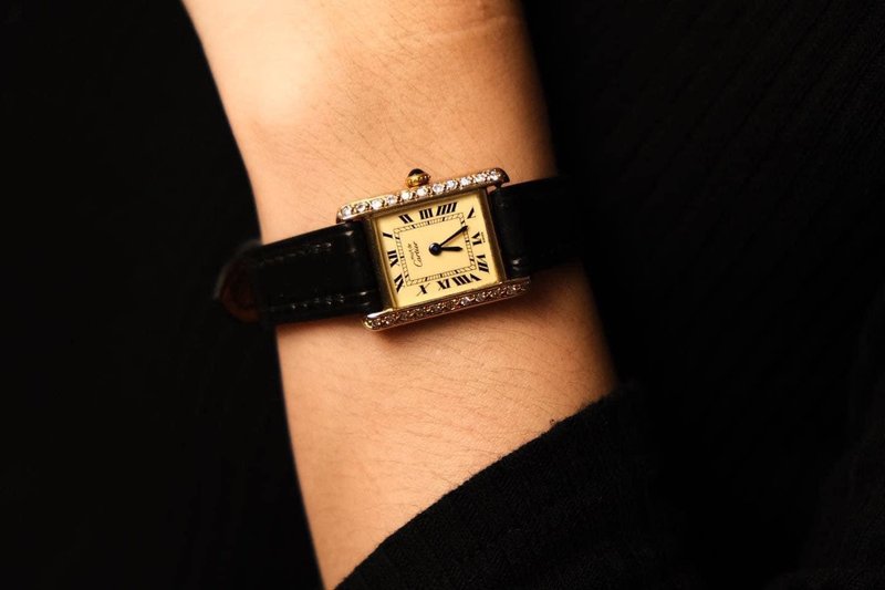 Tank Must de Cartier | 卡地亚系列腕表 - 女表 - 真皮 黑色