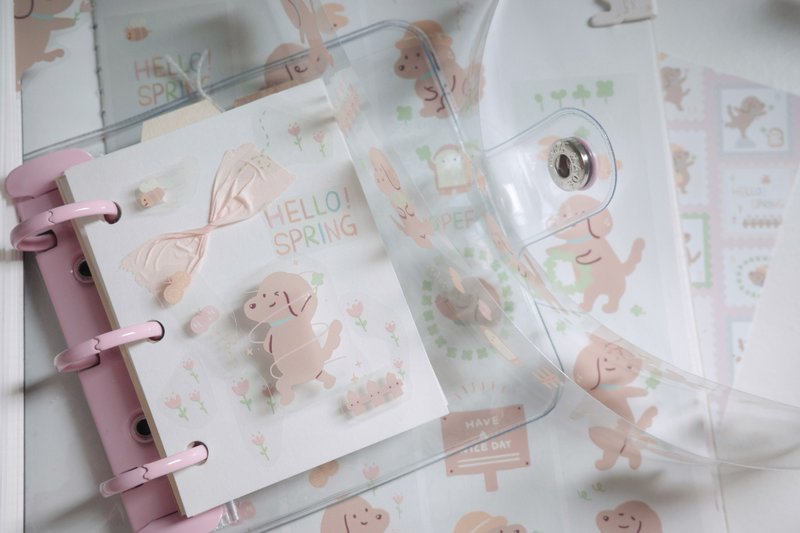 腊肠狗 Hello Spring PET胶带 - 纸胶带 - 塑料 白色