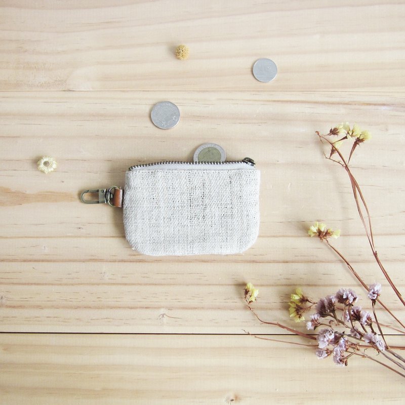 Little Coin Purses Hand Woven  Natural Color Hemp - 零钱包 - 植物．花 