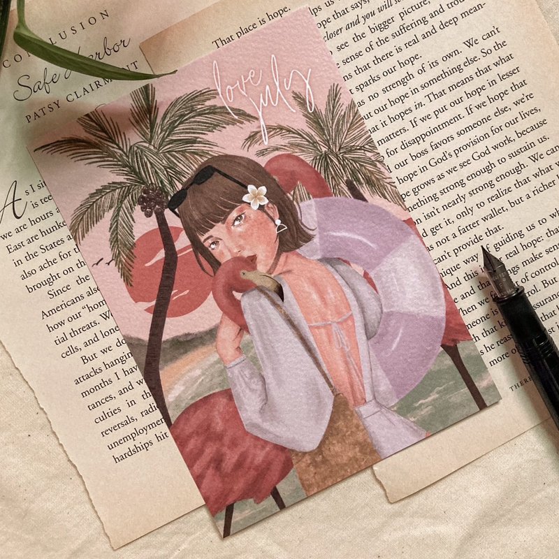 Louise.P【July七月沙滩】明信片 - 卡片/明信片 - 纸 多色