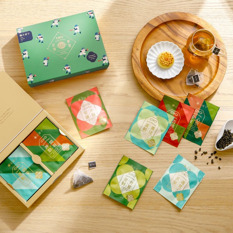 京盛宇【茶包】十全十美御守礼盒(棒球限定版/十款好茶与祝福) - 茶 - 新鲜食材 绿色