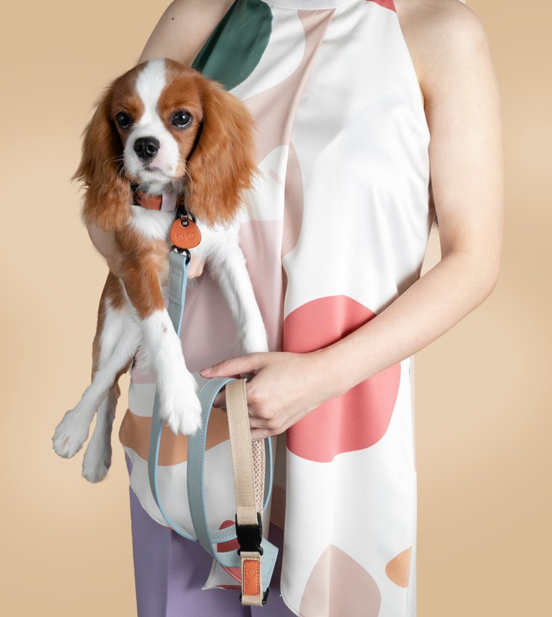 WALK KIT SET DOGGU VACATION COLLECTION - ALASKA (BABY BLUE) - 项圈/牵绳 - 其他材质 多色