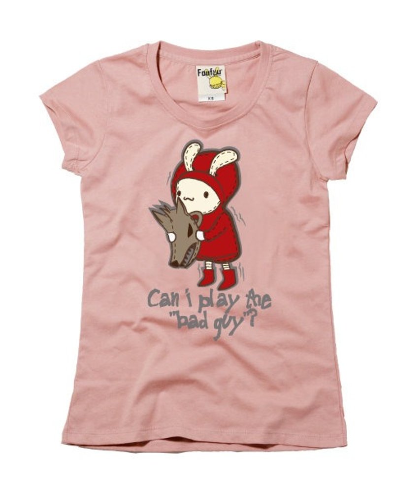 《Foufou》夏季短T - 小红帽 (芋粉) - 女装 T 恤 - 棉．麻 粉红色