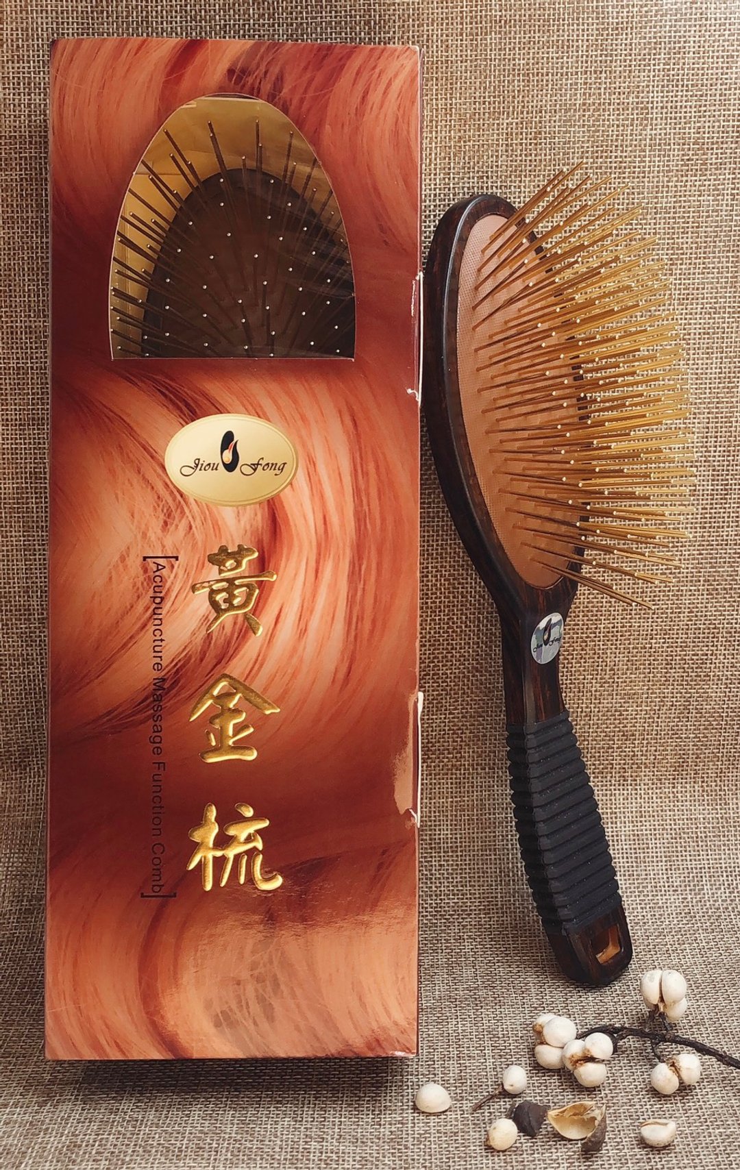 Jiou-fong |最后一组 神奇按摩黄金梳 | 买1送1 - 彩妆刷具/镜子/梳子 - 其他金属 