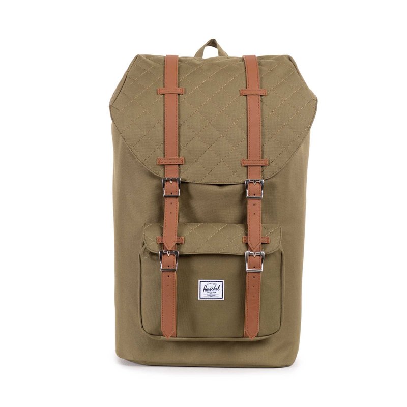 【严选】Herschel Little America菱格纹后背包 加拿大品牌 旅行 运动 逛街 皆可用 剩最后一个 - 后背包/双肩包 - 聚酯纤维 