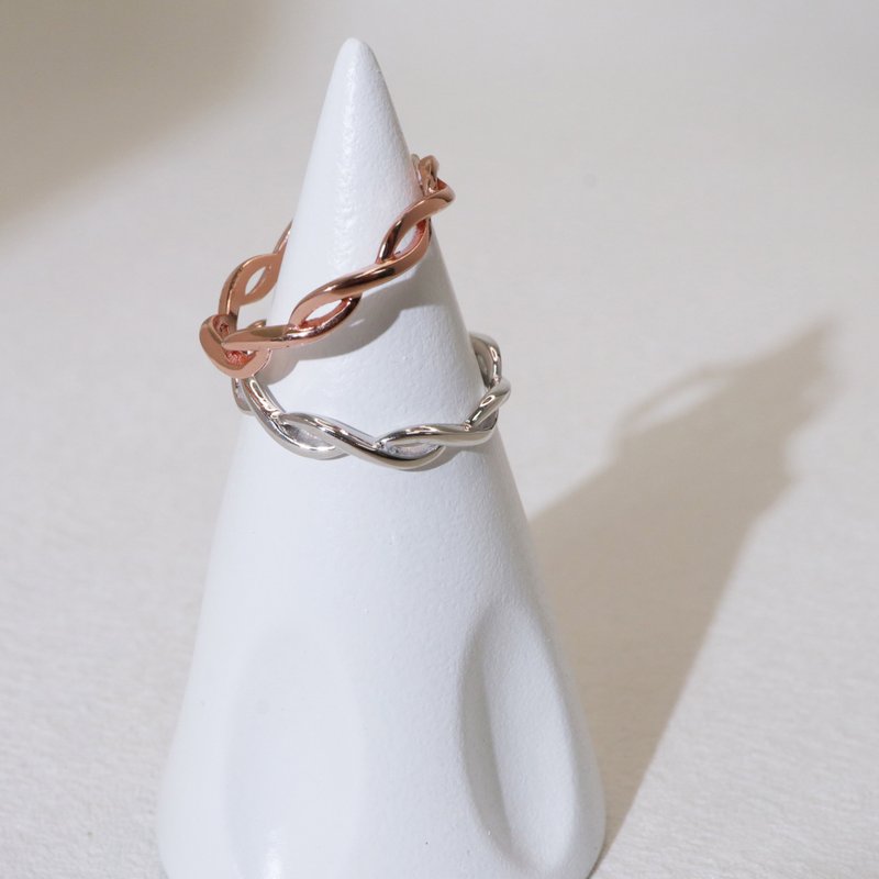 共舞。波浪戒指 - 戒指 - 纯银 银色