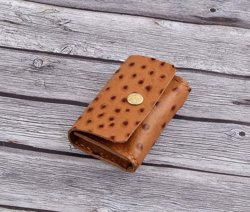 U6.JP6手工皮件-手缝制进口牛皮-简易万用包/零钱包 - 零钱包 - 真皮 咖啡色