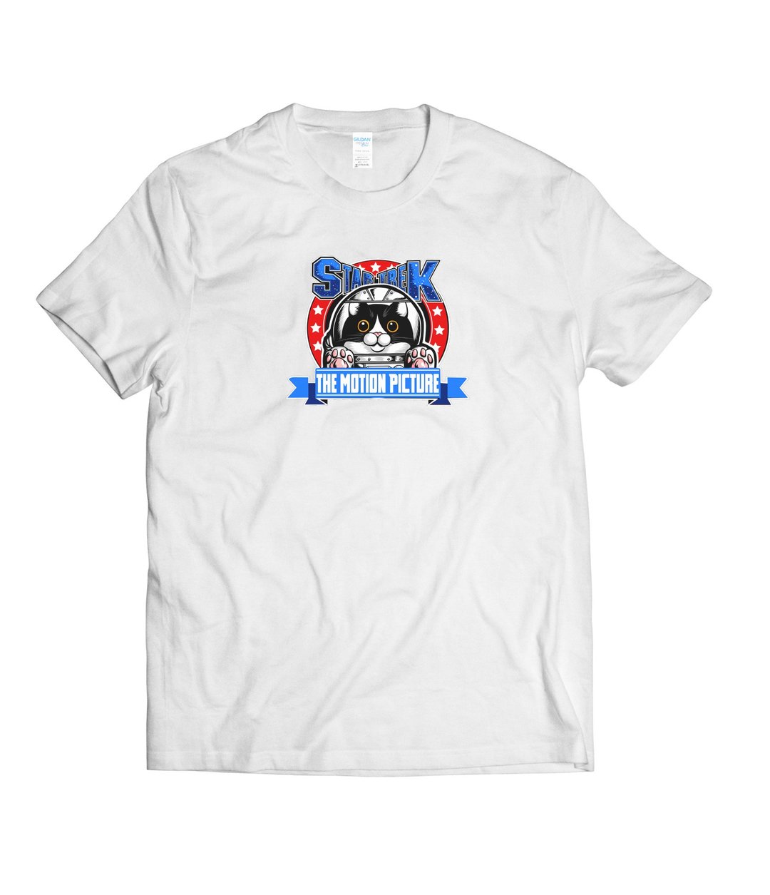 星际旅猫-T-shirt 白/黑/灰/藏青 - 男装上衣/T 恤 - 棉 多色