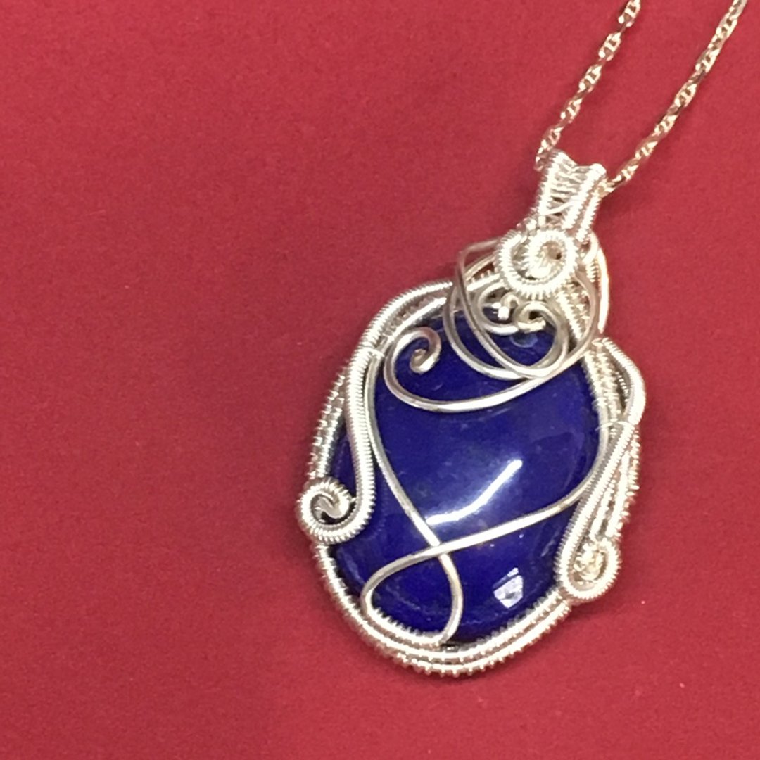 石来运转O款(青金石)~青冶金工手作的诗,手作单品献给聪明的妈咪 - 项链 - 银 