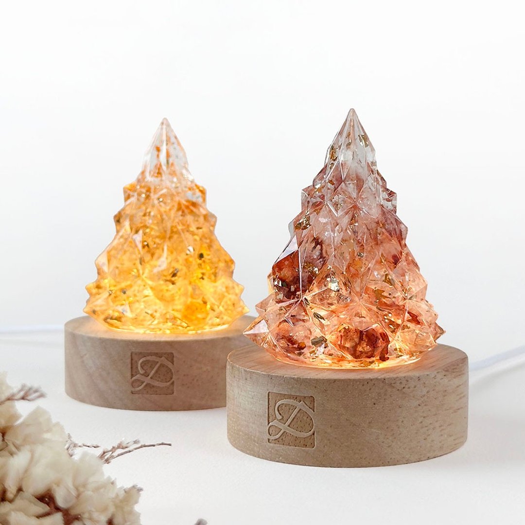M 号水晶圣诞树 新春树灯座 | 6 款水晶 | 生日礼物 - 摆饰 - 水晶 多色