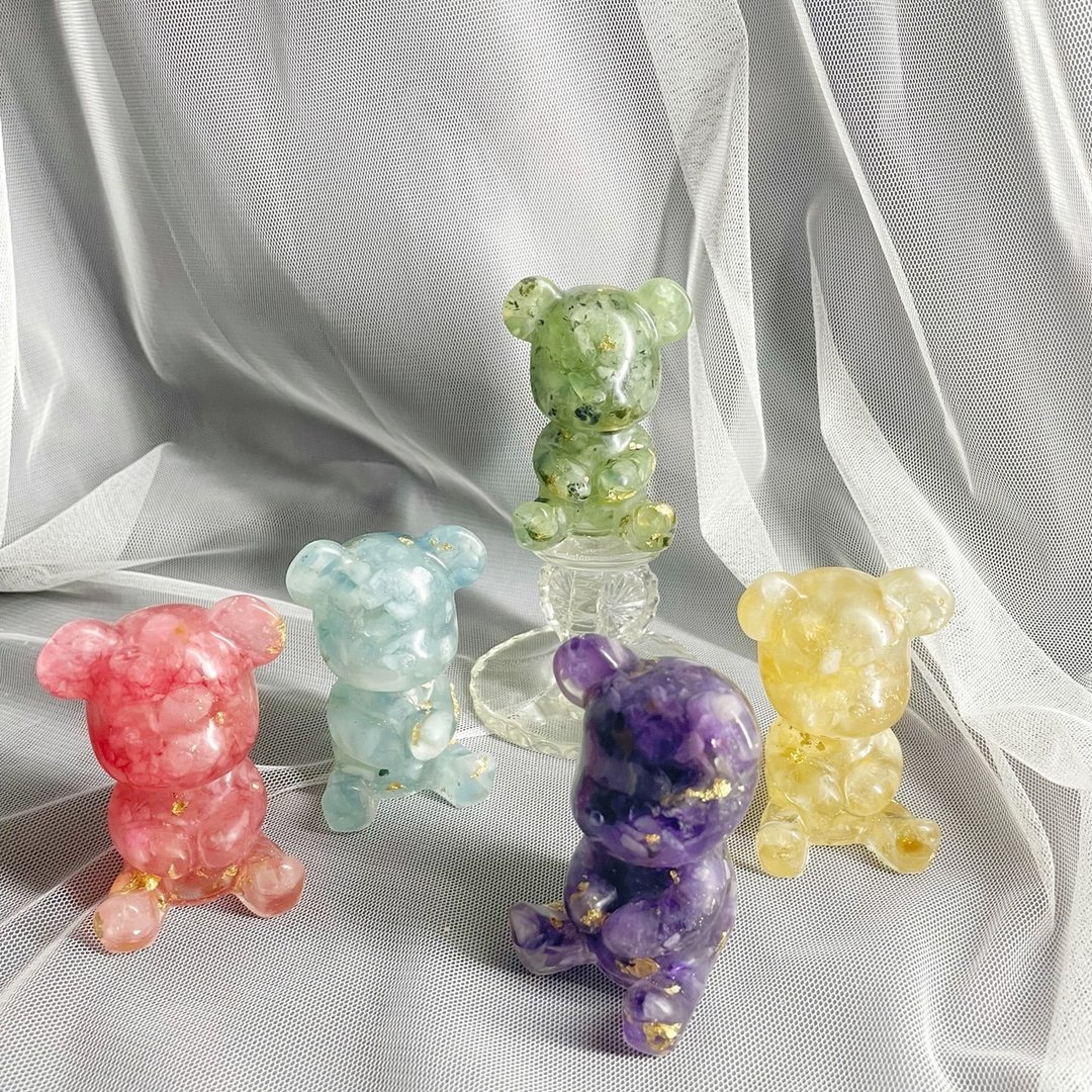 【手工制作】-天然能量水晶熊 - 摆饰 - 宝石 