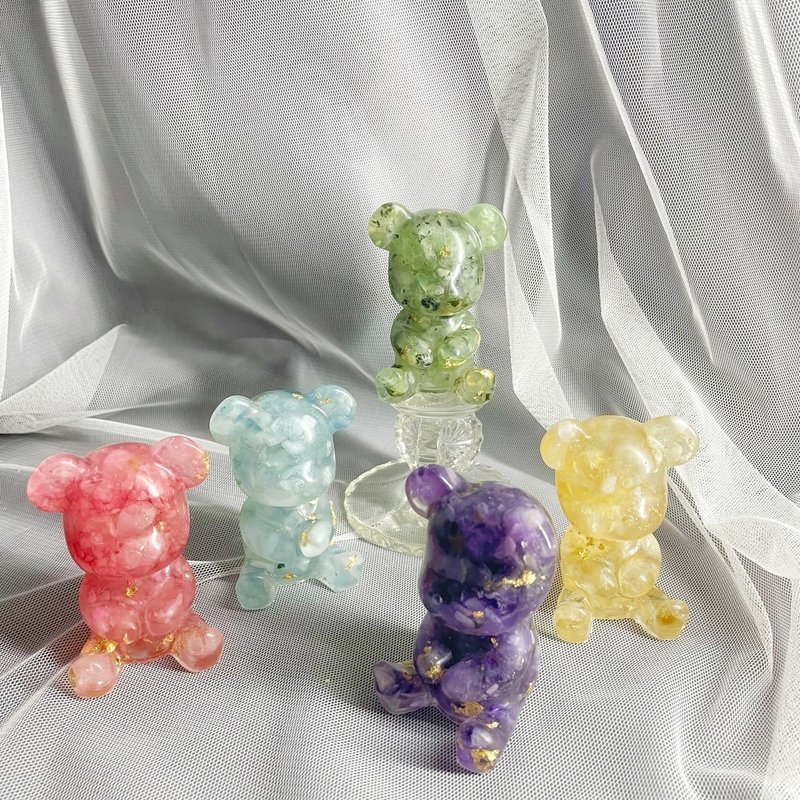【手工制作】-天然能量水晶熊 - 摆饰 - 宝石 