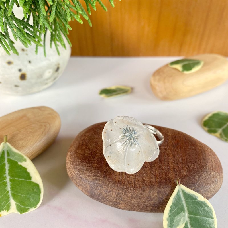 花痴（43号）/陶瓷环/手工 - 戒指 - 陶 白色