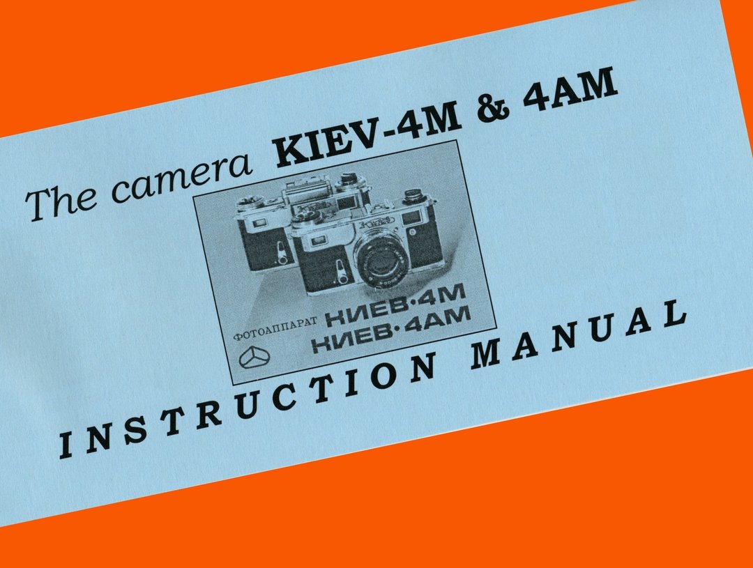 KIEV-4M KIEV-4AM 35mm 底片旁​​轴相机英文手册 Contax 小册子 - 相机 - 纸 
