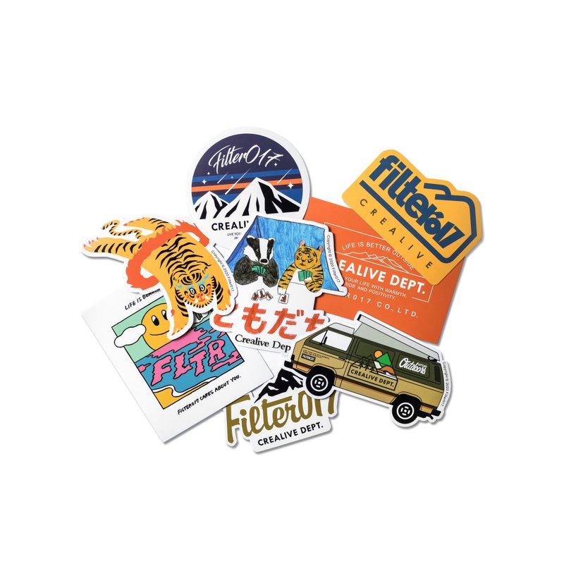 Filter017 CREALIVE DEPT. 露营去图像贴纸组 - 贴纸 - 纸 白色