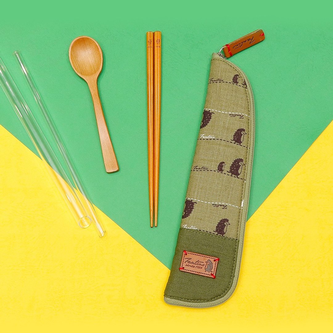 独创布花餐具袋::抹茶绿(漫步一线间)环保餐具/减塑/毕业季 - 其他 - 棉 绿色