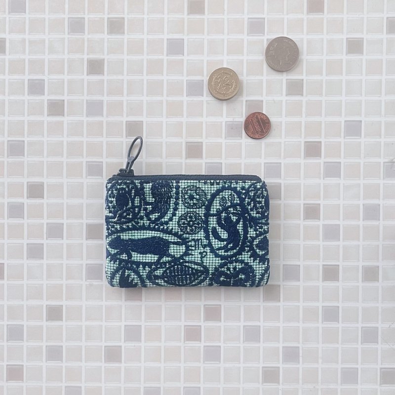 已售罄 - 此商品为 mina perhonen jungle relief 迷你零钱包，将不再补货 - 零钱包 - 棉．麻 绿色