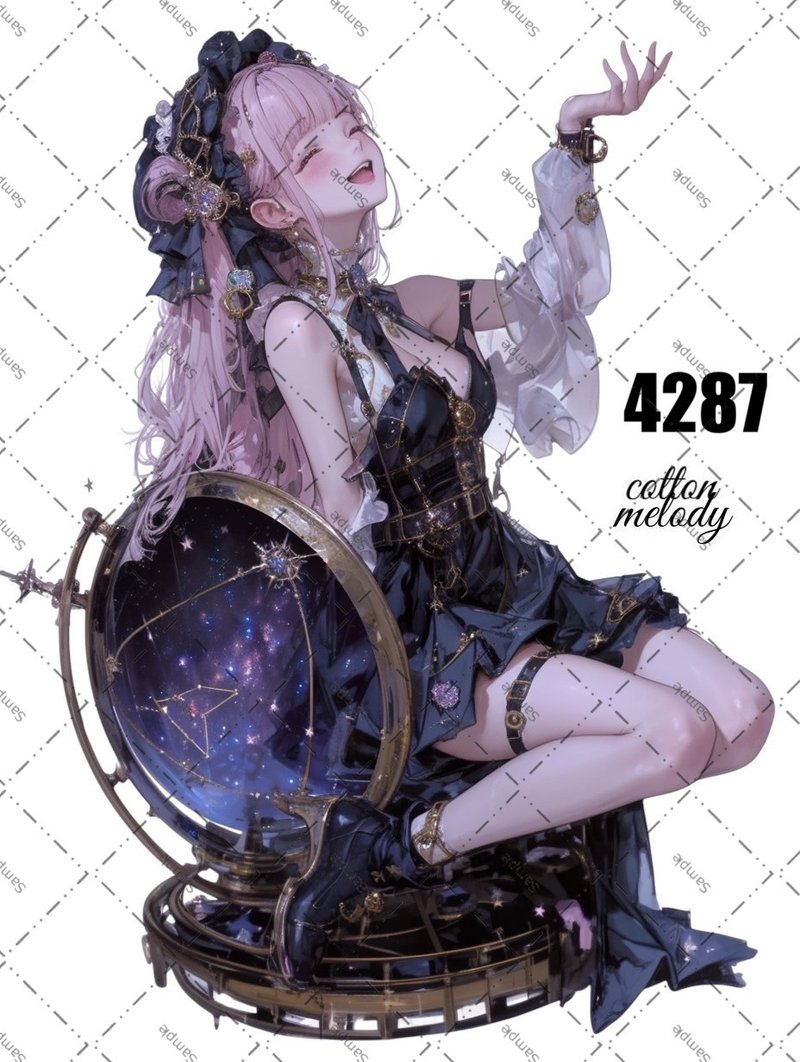 original sticker no.4287 人物贴纸 原创贴纸 原创人物贴纸 装饰贴纸 cotton melody - 贴纸 - 纸 