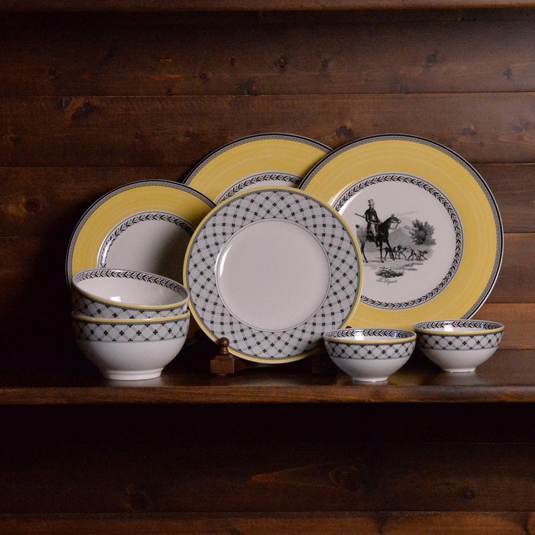 德国 Villeroy&Boch 奥顿系列 双人碗盘 8 件组 新婚送礼 - 盘子/餐盘/盘架 - 瓷 黄色