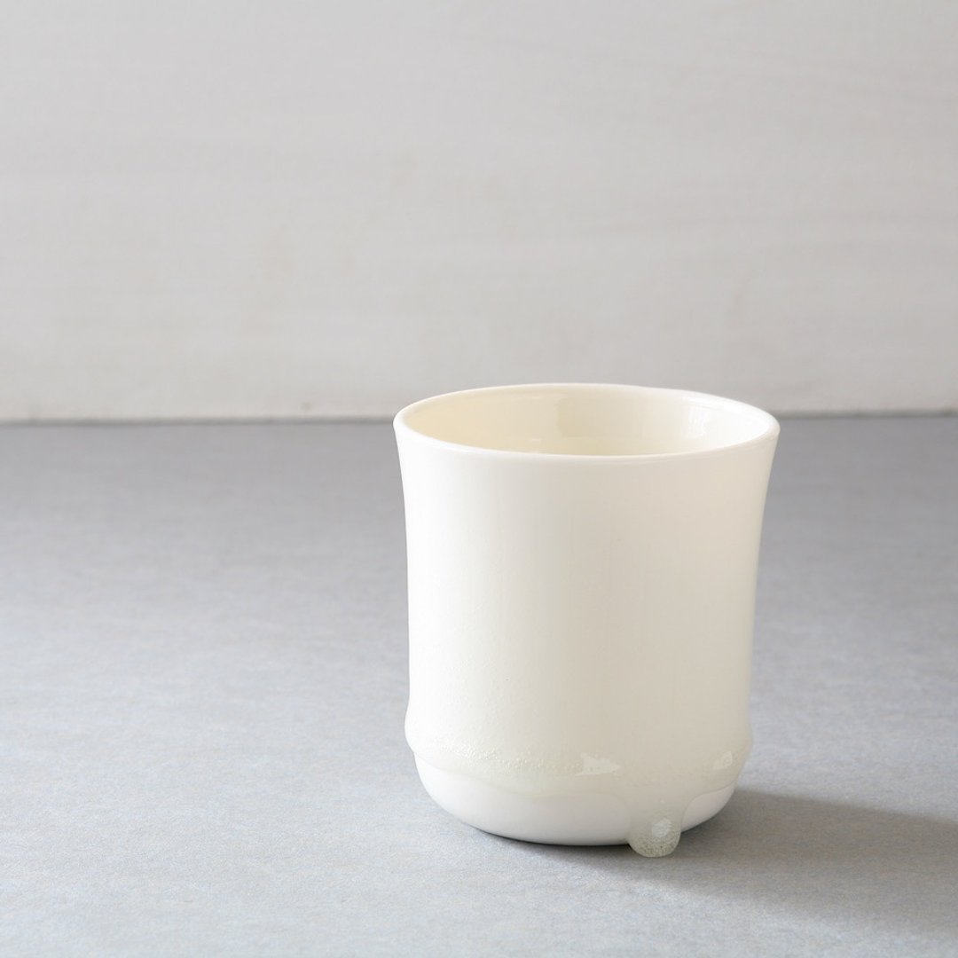 White Pottery  Tea Cup, porcelain cup, - 茶具/茶杯 - 瓷 白色