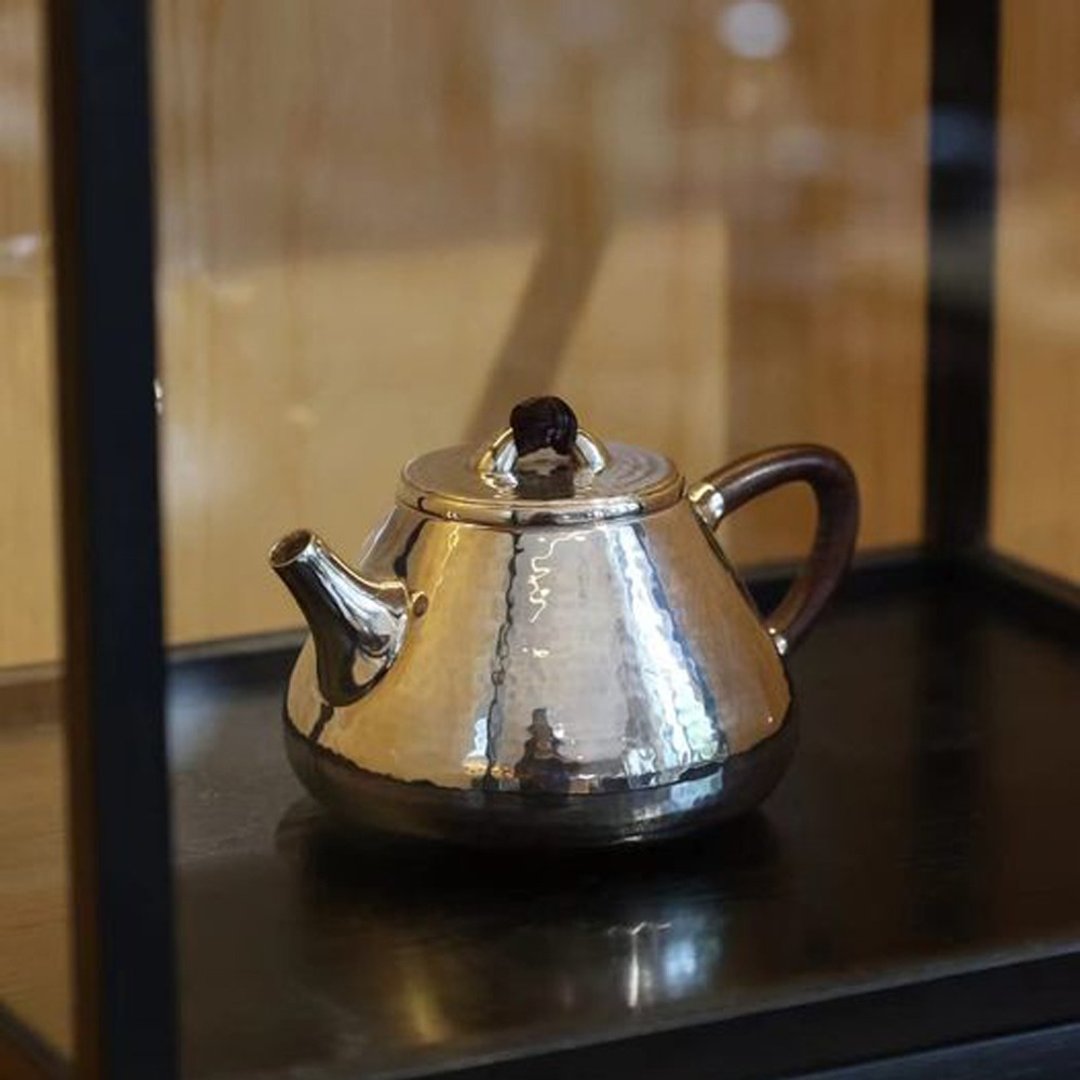 尚帧品 石瓢银壶 纯银泡茶壶 小银壶 纯银9999 160cc - 茶具/茶杯 - 纯银 