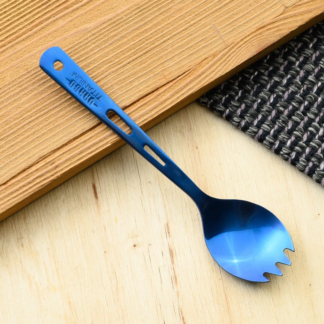 【美国 Vargo】 Titanium Spork 经典纯钛汤叉 紫色 #T209 - 餐刀/叉/匙组合 - 其他材质 蓝色
