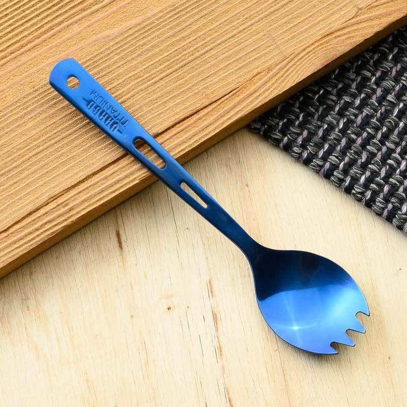 【美国 Vargo】 Titanium Spork 经典纯钛汤叉 紫色 #T209 - 餐刀/叉/匙组合 - 其他材质 蓝色